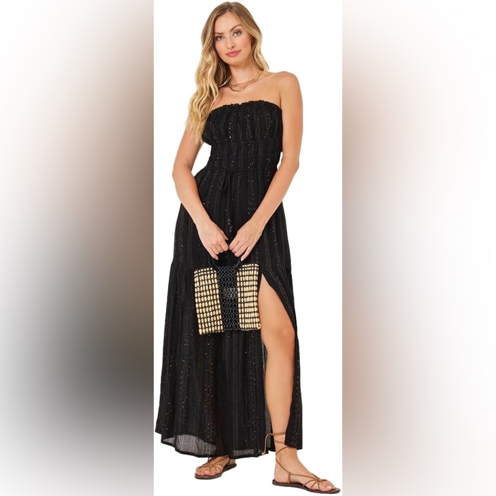 L*Space Nannai Magic Hour Dress in Black, Size XL - Picture 5 of 11